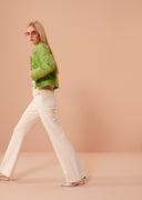 pantalon Tara Jarmon Perlita écru en toile double