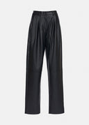 pantalon ESSENTIEL Pantalon ample en faux cuir noir