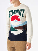 sweat MC2 SAINT-BARTH with St.Moritz postcard print