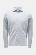 chemise Fedeli Our Jason Shirt in Organic Cotton Jersey bleu ciel