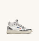 sneakers Autry MEDALIST LOW EN CUIR BLANC ARGENT