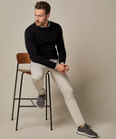 Pull col rond mérinos noir Profuomo