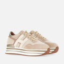 sneakers Hogan Midi H222 Rose Ivoire