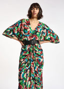 robe Essentiel kimono multicolore à imprimé fleuri