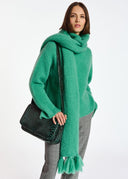 Écharpe Essentiel oversize en mohair mélangé sarcelle