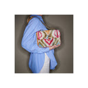 sac Claris Virot  BIG AVA Cuir et velours losanges multicolors