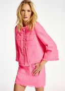 Veste en tweed rose néon Essentiel