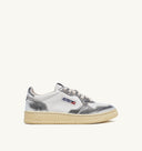 sneakers Autry MEDALIST LOW EN CUIR BLANC ARGENT