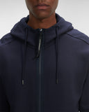 Diagonal Raised Fleece Goggle Hoodie C.P. Company