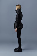 gilet Mackage ZERINA (R) LEATHER DOWN FUNNEL VEST WITH SASH BELT