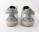 sneakers GOLDEN GOOSE Glitter Argent, Lilas Cuir Blanc & Suède Gris