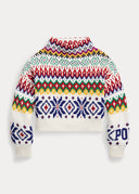 pull Ralph Lauren col cheminée logo en laine mélangée