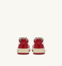 sneakers Autry MEDALIST LOW EN CUIR BLANC ROUGE