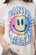 t-shirt Ganni SMILEY