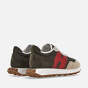 Sneakers Hogan H601 Rouge Marron Beige