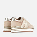 sneakers Hogan Midi H222 Rose Ivoire
