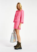Veste en tweed rose néon Essentiel