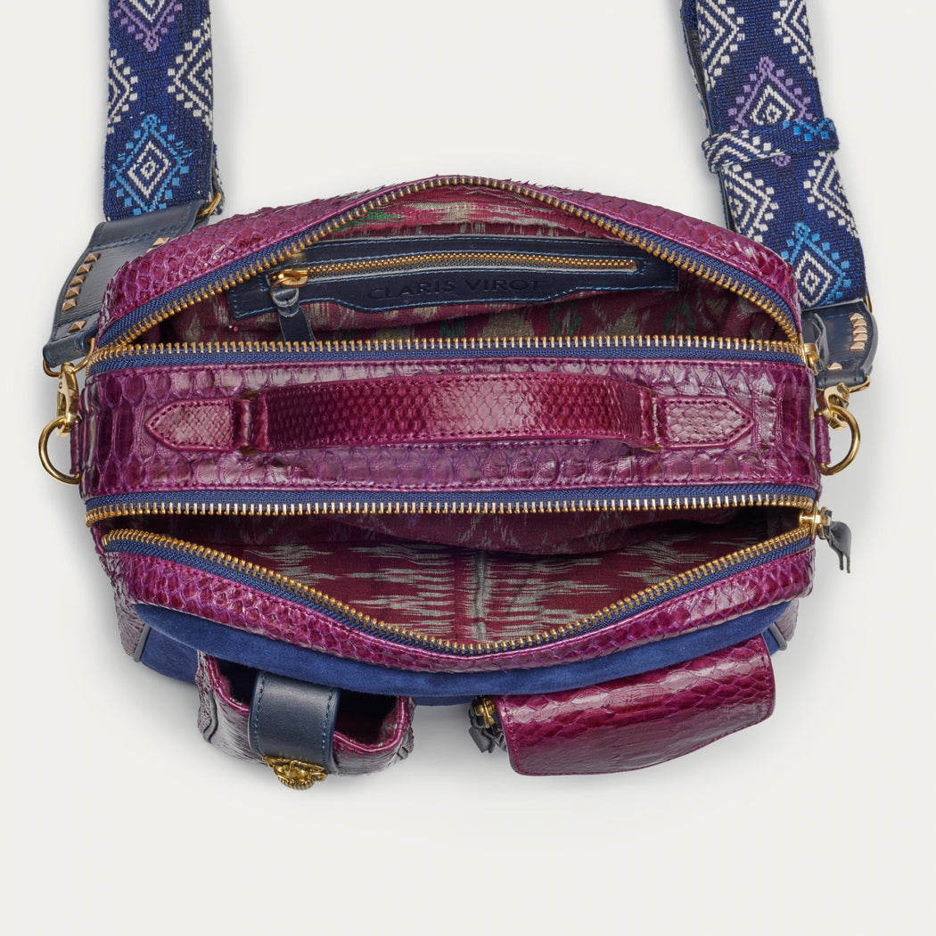 sac Claris Virot CESAR Violet Marine HENIN