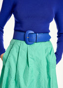 Ceinture de taille en cuir bleu foncé Essentiel