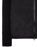 veste Stone Island Black wool and nylon hooded cardigan