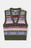 gilet Ganni À COL EN V GRAPHIC