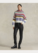 pull Ralph Lauren col cheminée logo en laine mélangée