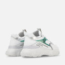 sneakers Hogan Hyperactive Blanc Argente Vert