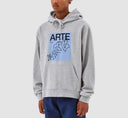 hoodie Arte HARRIS BLUE FRONT HOODIE - GREY