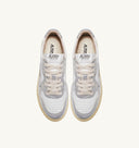 sneakers Autry MEDALIST LOW EN CUIR BLANC ARGENT