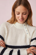 pull Des Petits Hauts PULL CHICO TR ECRU/MARINE