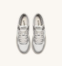 sneakers Autry MEDALIST LOW EN CUIR BLANC ARGENT