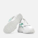 sneakers Hogan Hyperactive Blanc Argente Vert