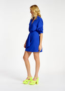Mini robe portefeuille bleu foncé Essentiel
