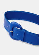 Ceinture de taille en cuir bleu foncé Essentiel