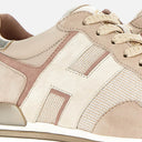 sneakers Hogan Midi H222 Rose Ivoire