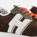 Sneakers Hogan H601 Marron Blanc Orange
