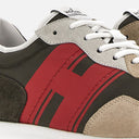 Sneakers Hogan H601 Rouge Marron Beige
