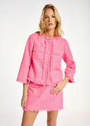 Veste en tweed rose néon Essentiel
