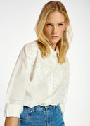 Chemise en coton blanche avec broderies Essentiel