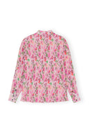 Blouse en georgette plissée Ganni