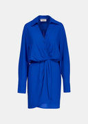 Mini robe portefeuille bleu foncé Essentiel