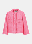 Veste en tweed rose néon Essentiel