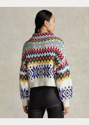 pull Ralph Lauren col cheminée logo en laine mélangée