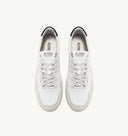 BASKET AUTRY MEDALIST LOW IN SUEDE E PELLE BIANCA E BLUE