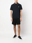polo Stone Island Compass-patch tipped navy