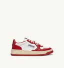 sneakers Autry MEDALIST LOW EN CUIR BLANC ROUGE
