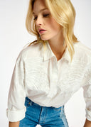 Chemise en coton blanche avec broderies Essentiel