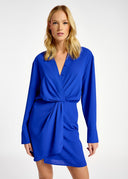 Mini robe portefeuille bleu foncé Essentiel