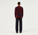 pull Arte KOBE ALLOVER TAG KNIT - BORDEAUX/NAVY