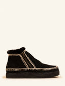 boots laidbacklondon Setsu Low Side Zip Black Suede